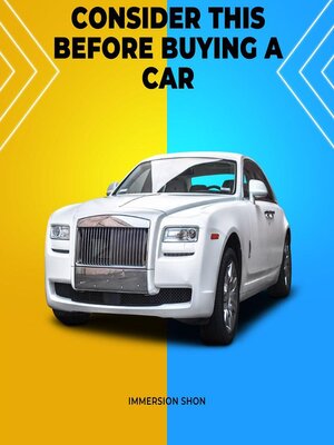 cover image of Consider This Before Buying a Car